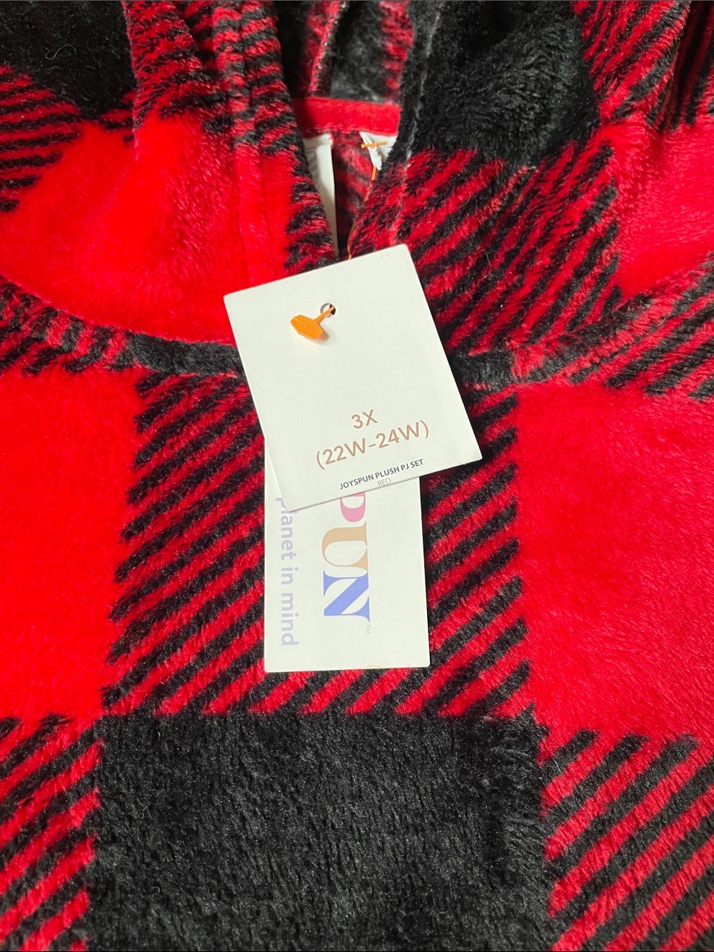 NWT Women’s JOYSPUN Plaid Pajama Set.  Size 3X. - Picture 4 of 5
